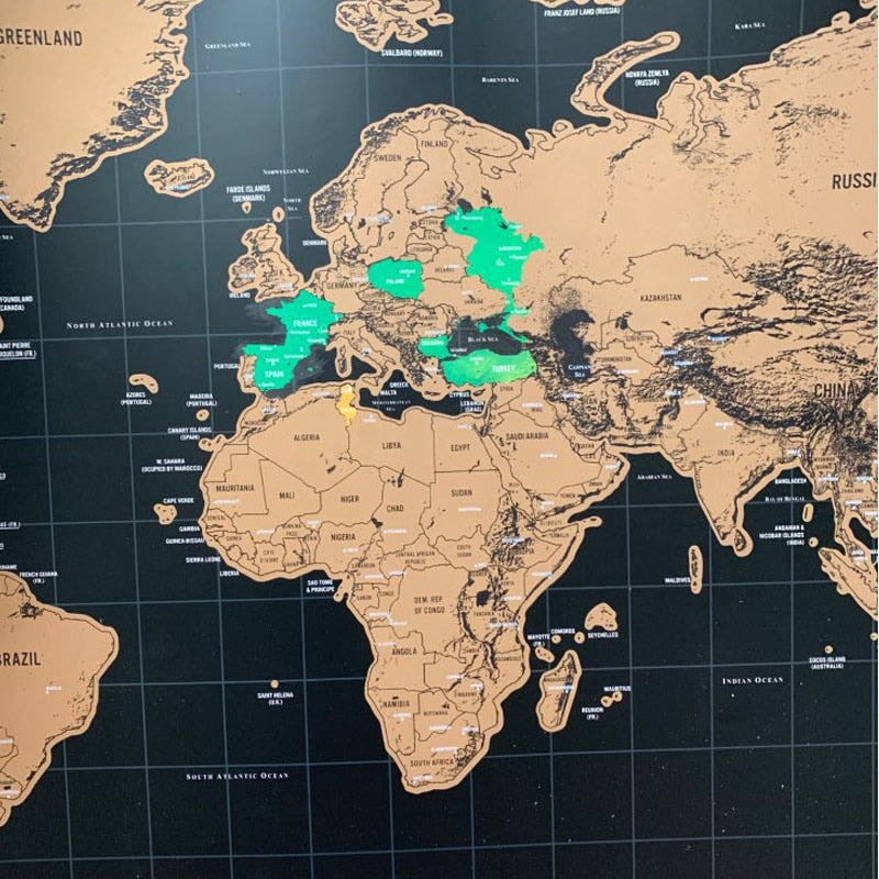 Scratch-Off Travel Map - yoyomahalo