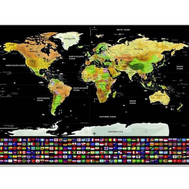 Scratch-Off Travel Map - yoyomahalo