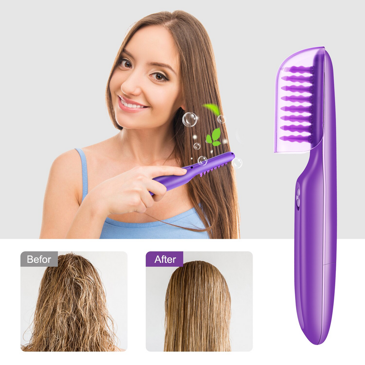 Electric Hair Detangling Brush - yoyomahalo