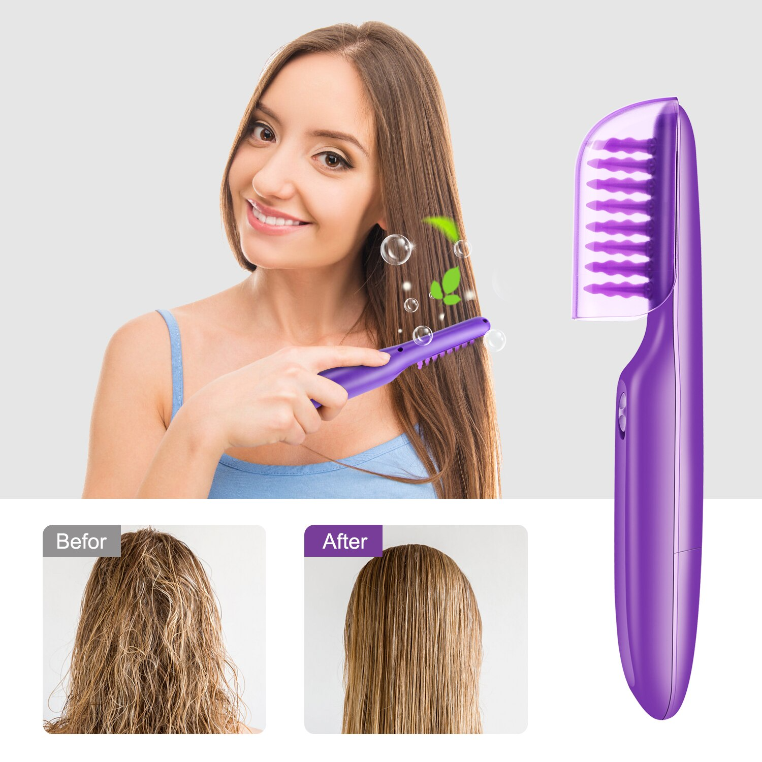 Electric Hair Detangling Brush yoyomahalo