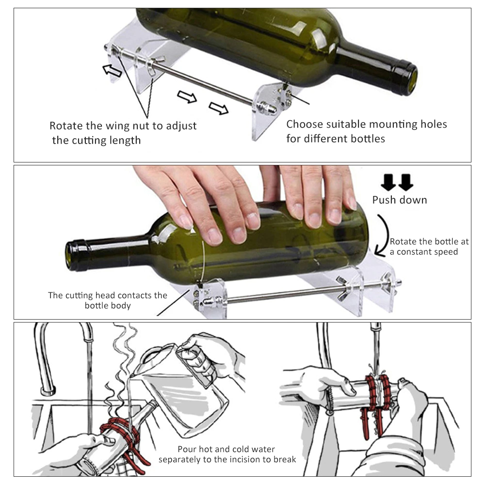 How to cut a glass bottle - DIY 
