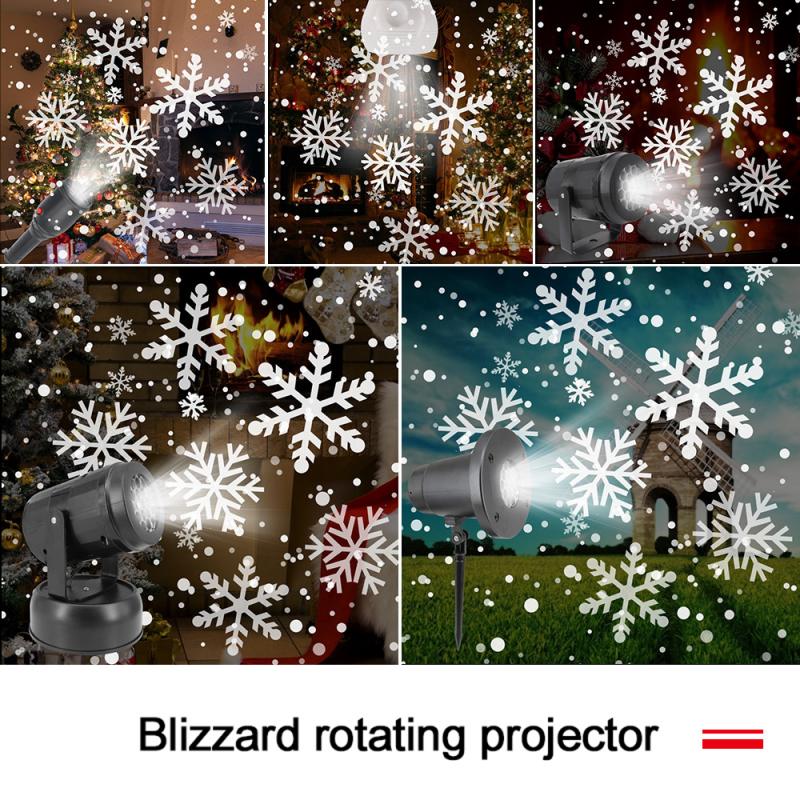 LED Snowflake Projector - yoyomahalo