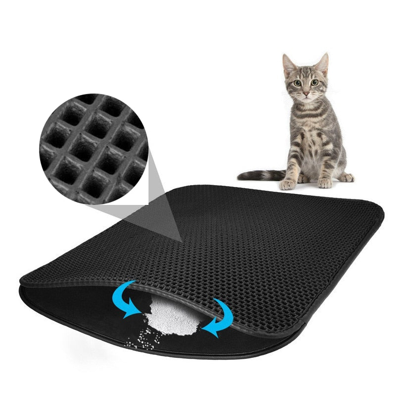 Eva Anti-slip Cat Litter Mat, Durable And Scratch Resistant Litter