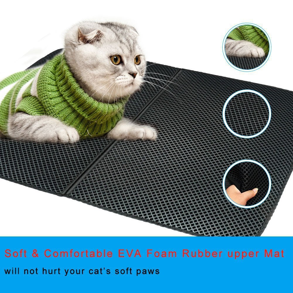 Messy Cats Purple Silicone Cat Litter Mat