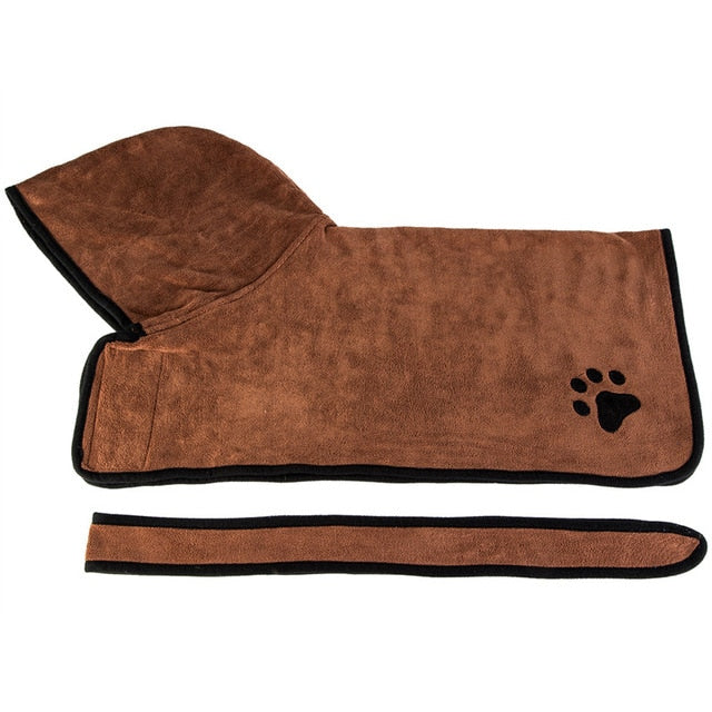 Microfiber Dog Bathrobe - yoyomahalo